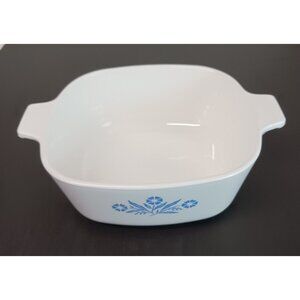 VTG Corning Ware 1 1/2 Quart Casserole Dish Blue Cornflower P-1 1/2-P no lid GUC
